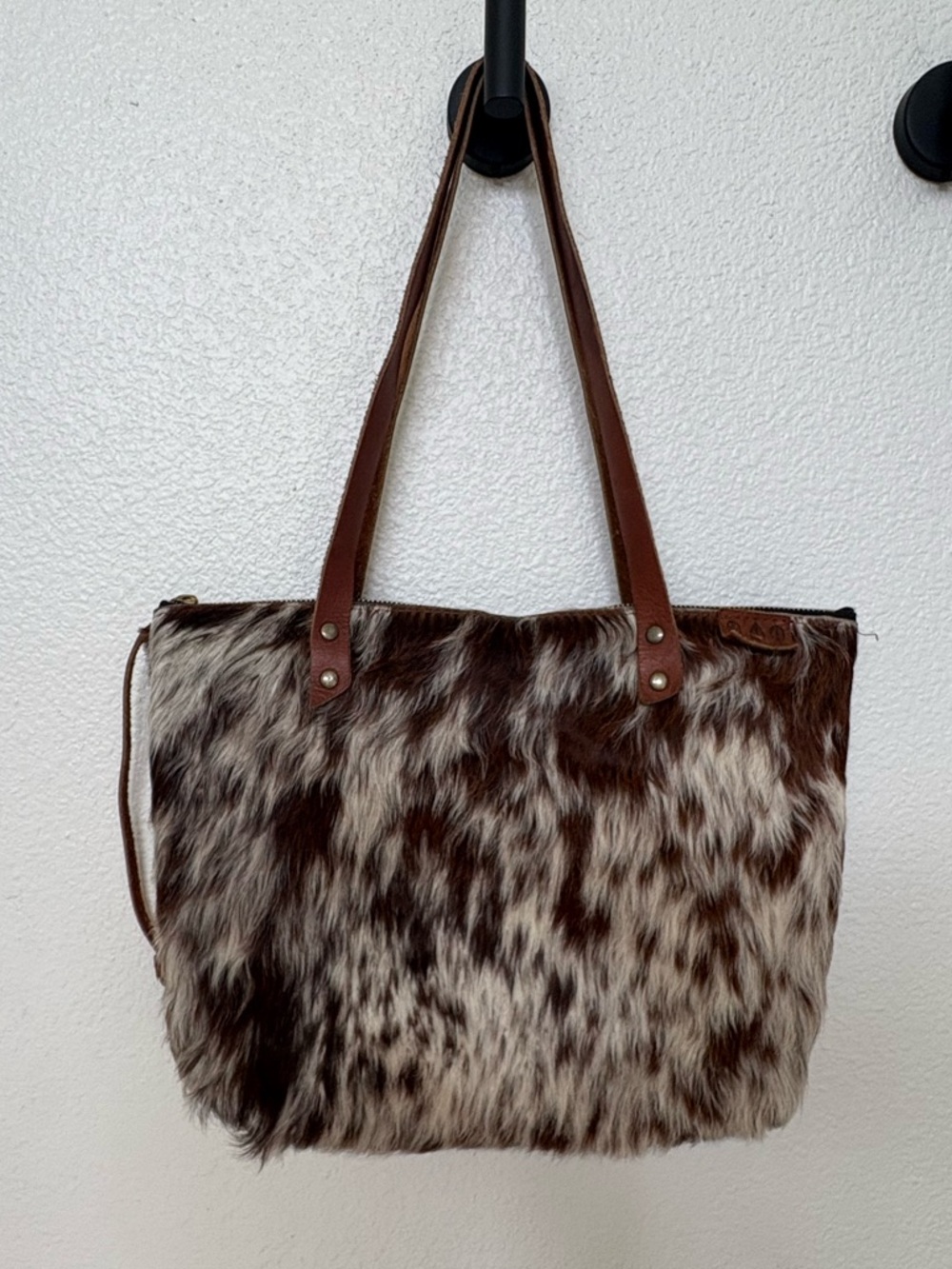 Birch & Ivory Cowhide/Leather Tote Bag